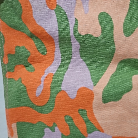 NEW Neiman Marcus Pink Green Camo Duffle Weekender Bag - Picture 4 of 8